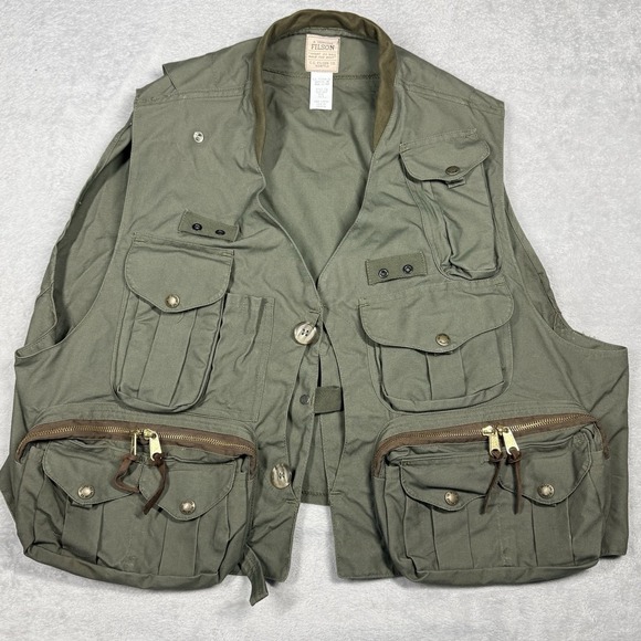 Filson Other - Vintage CC Filson Fishing Guide Vest Men Size XL Green Made In USA Style 136